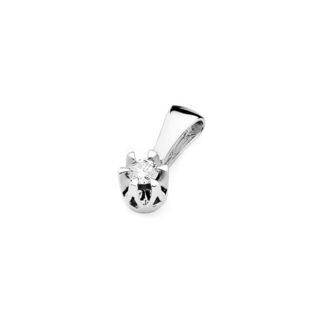 Przejdź do produktu Zawieszka z białego złota 585 z diamentem 0,08ct The Diamonds