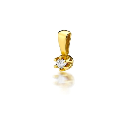 Przejdź do produktu Zawieszka z żółtego złota 585 z diamentem 0,10ct The Diamonds