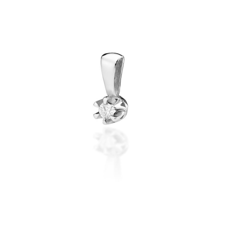 Przejdź do produktu Zawieszka z białego złota 585 z diamentem 0,12ct The Diamonds