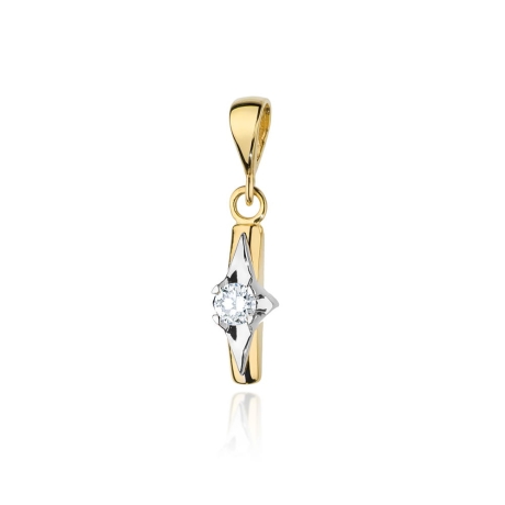 Przejdź do produktu Zawieszka z żółtego złota 585 z diamentem 0,08ct The Diamonds