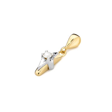Przejdź do produktu Zawieszka z żółtego złota 585 z diamentem 0,08ct The Diamonds