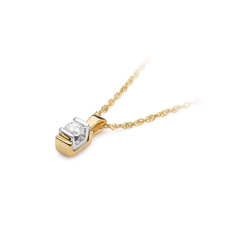 Przejdź do produktu Zawieszka z żółtego złota 585 z diamentem 0,10ct The Diamonds
