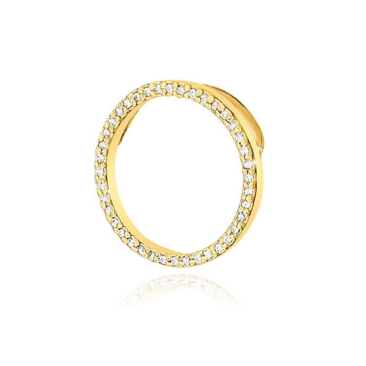 Zawieszka z żółtego złota 585 z diamentami 0,20ct The Diamonds BZ-442