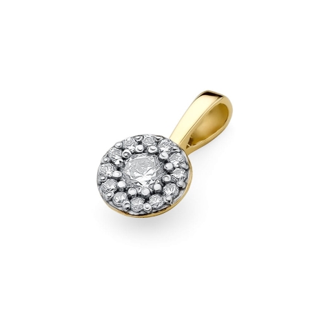 Przejdź do produktu Zawieszka z żółtego złota 585 z diamentami 0,22ct The Diamonds