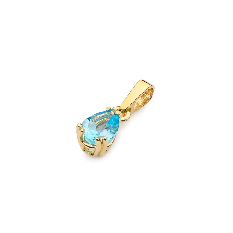 Zawieszka z żółtego złota 585 z topazem The Diamonds BZ-6
