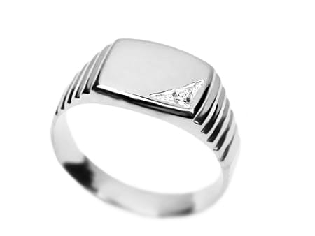 Sygnet z białego złota 585 z cyrkonią Be Unique Syg-008-b