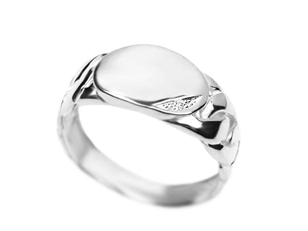 Sygnet z białego złota 585 z cyrkonią Be Unique Syg-009-b