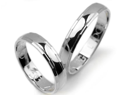 Przejdź do produktu Obrączki ślubne z białego złota półokrągłe 4mm Lux L005