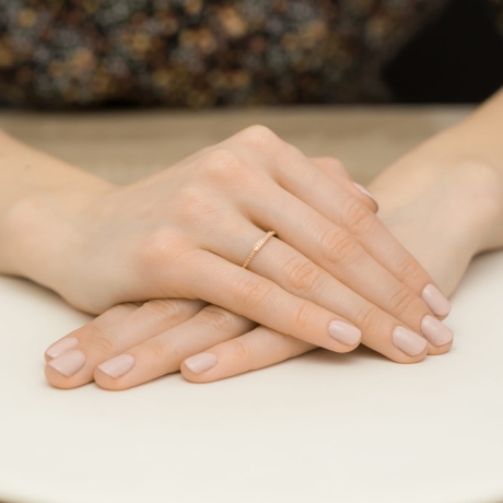 Przejdź do produktu Pierścionek zaręczynowy z różowego złota z diamentami 0,04ct Fire Of Love