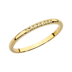 Pierścionek zaręczynowy z żółtego złota z diamentami 0,04ct Fire Of Love