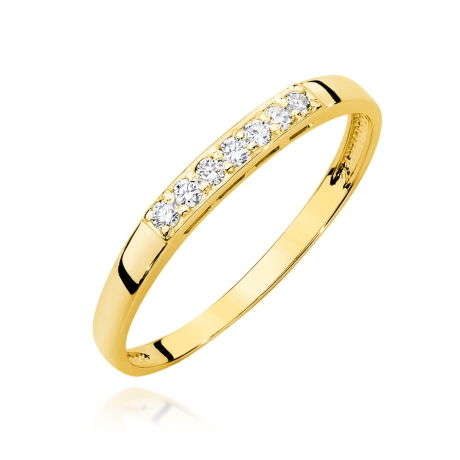 Przejdź do produktu Pierścionek zaręczynowy z żółtego złota z diamentami 0,10ct Fire Of Love 