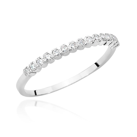 Przejdź do produktu Pierścionek zaręczynowy z białego złota z diamentami 0,07ct Fire Of Love 