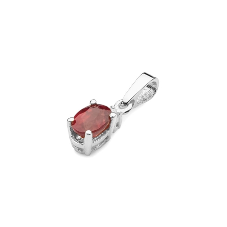 Przejdź do produktu Zawieszka z białego złota 585 z rubinem i diamentem 0,014ct The Diamonds