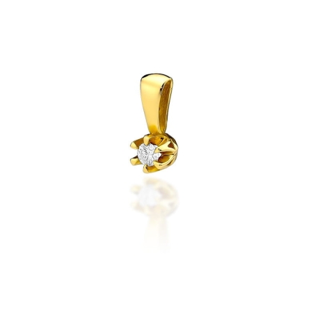 Przejdź do produktu Zawieszka z żółtego złota 585 z diamentem 0,08ct The Diamonds 