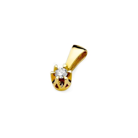Przejdź do produktu Zawieszka z żółtego złota 585 z diamentem 0,08ct The Diamonds 