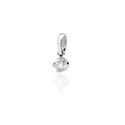 Zawieszka z białego złota 585 z diamentem 0,10ct The Diamonds