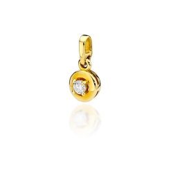 Zawieszka z żółtego złota 585 z diamentem 0,10ct The Diamonds