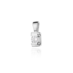 Zawieszka z białego złota 585 z diamentem 0,10ct The Diamonds