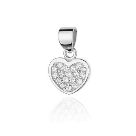 Przejdź do produktu Zawieszka z białego złota serce z diamentami 0,15ct The Diamonds