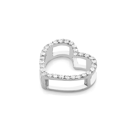 Przejdź do produktu Zawieszka z białego złota serce z diamentami 0,15ct The Diamonds 