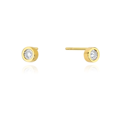 Przejdź do produktu Kolczyki z żółtego złota 585 z diamentami 0,16ct The Diamonds