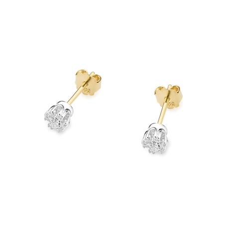 Przejdź do produktu Kolczyki z żółtego złota 585 z diamentami 0,20ct The Diamonds