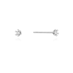 Kolczyki z białego złota 585 z diamentami 0,04ct The Diamonds