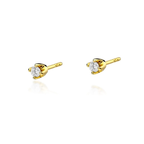 Przejdź do produktu Kolczyki z żółtego złota 585 z diamentami 0,20ct The Diamonds