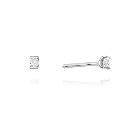 Przejdź do produktu Kolczyki z białego złota 585 z diamentami 0,08ct The Diamonds