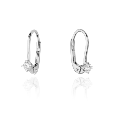 Przejdź do produktu Kolczyki z białego złota 585 z diamentami 0,14ct The Diamonds