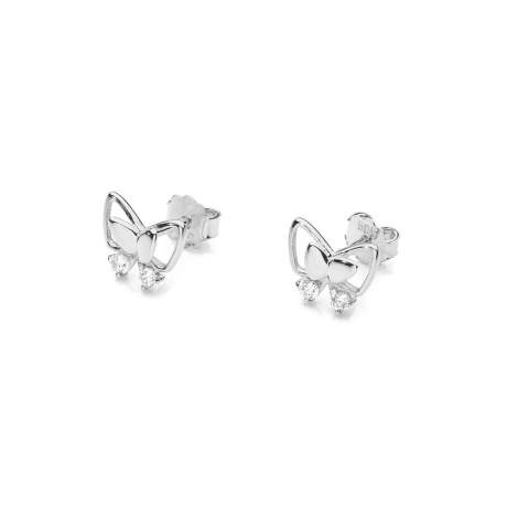 Przejdź do produktu Kolczyki z białego złota 585 z diamentami 0,08ct motyl The Diamonds