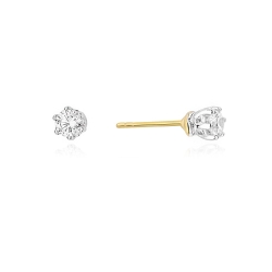 Kolczyki z żółtego złota 585 z diamentami 0,30ct The Diamonds