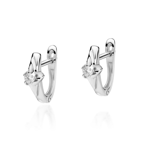 Przejdź do produktu Kolczyki z białego złota 585 z diamentami 0,16ct The Diamonds