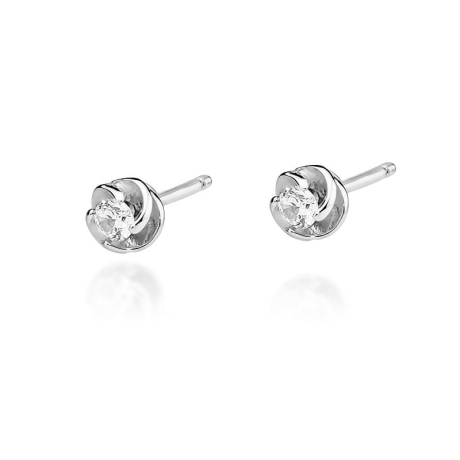 Przejdź do produktu Kolczyki z białego złota 585 z diamentami 0,20ct The Diamonds