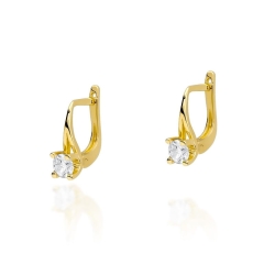 Kolczyki z żółtego złota 585 z diamentami 0,40ct The Diamonds