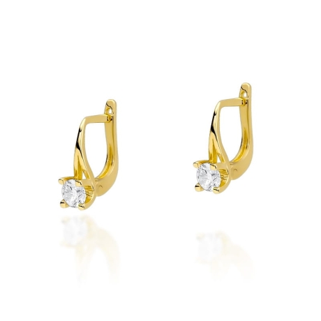 Przejdź do produktu Kolczyki z żółtego złota 585 z diamentami 0,40ct The Diamonds