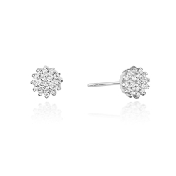 Kolczyki z białego złota 585 z diamentami 0,20ct The Diamonds