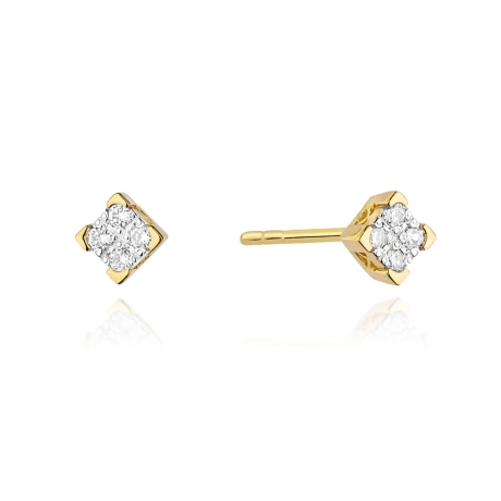 Przejdź do produktu Kolczyki z żółtego złota 585 z diamentami 0,16ct The Diamonds