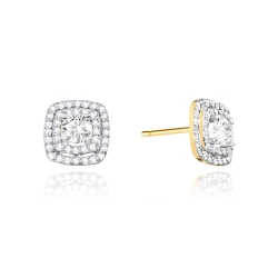 Kolczyki z żółtego złota 585 z diamentami 1,00ct diament The Diamonds