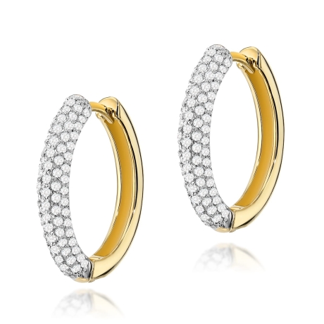 Przejdź do produktu Kolczyki z żółtego złota 585 z diamentami 0,83ct The Diamonds