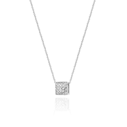 Naszyjnik z białego złota z diamentami 0,08ct The Diamonds