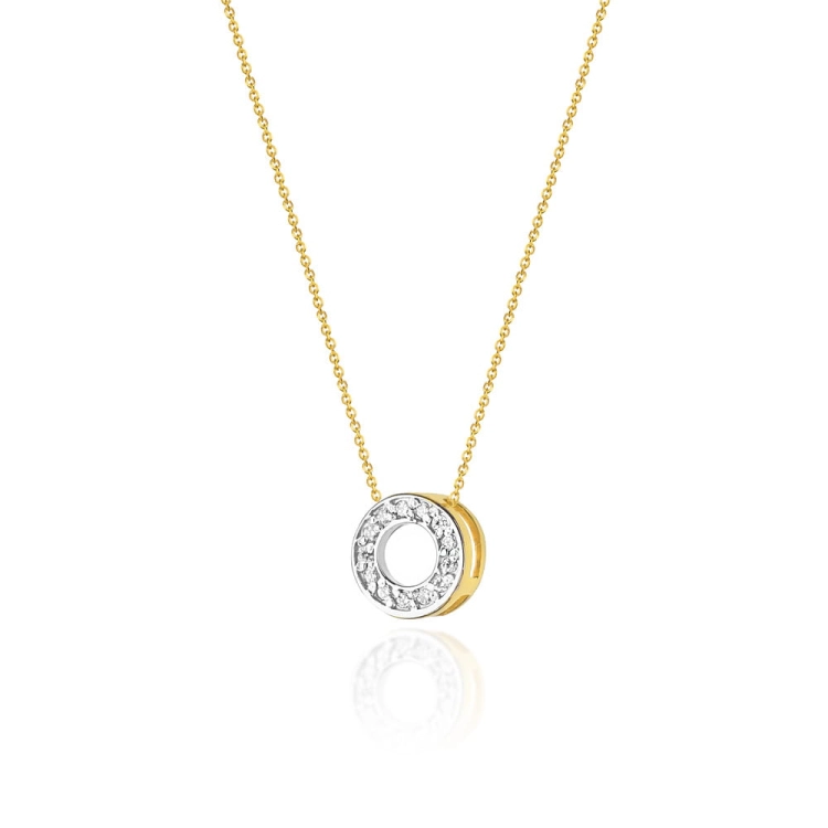 Naszyjnik z żółtego złota z diamentami 0,06ct The Diamonds