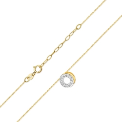 Naszyjnik z żółtego złota z diamentami 0,06ct The Diamonds