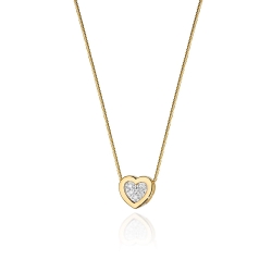 Naszyjnik z żółtego złota z diamentami 0,07ct The Diamonds