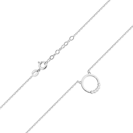 Przejdź do produktu Naszyjnik z białego złota z diamentami 0,045ct The Diamonds