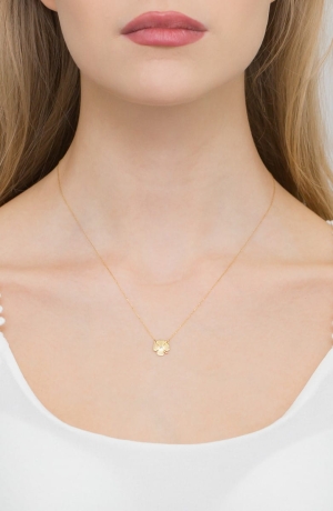Przejdź do produktu Naszyjnik z żółtego złota z diamentem 0,005ct The Diamonds