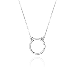 Naszyjnik z białego złota z diamentem 0,01ct The Diamonds