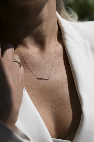 Przejdź do produktu Naszyjnik z żółtego złota z diamentami 0,03ct The Diamonds 