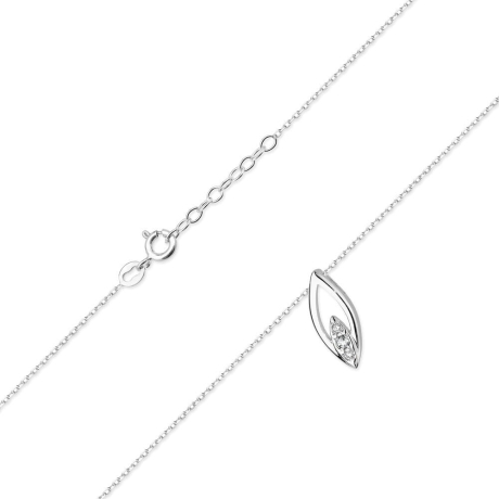 Przejdź do produktu Naszyjnik z białego złota z diamentami 0,08ct The Diamonds