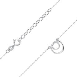 Naszyjnik z białego złota z diamentami 0,015ct The Diamonds